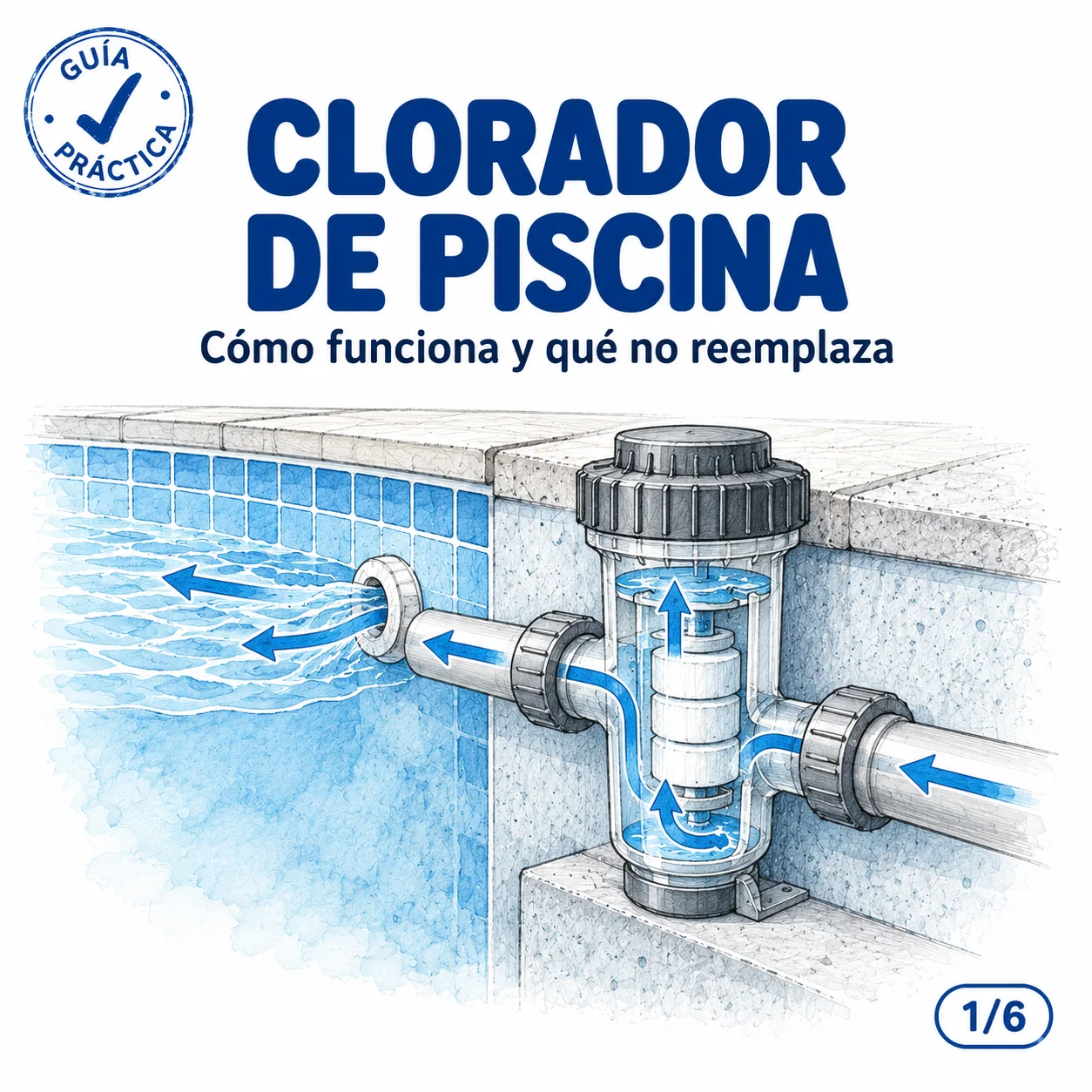 Clorador de piscina: cómo funciona y qué no reemplaza