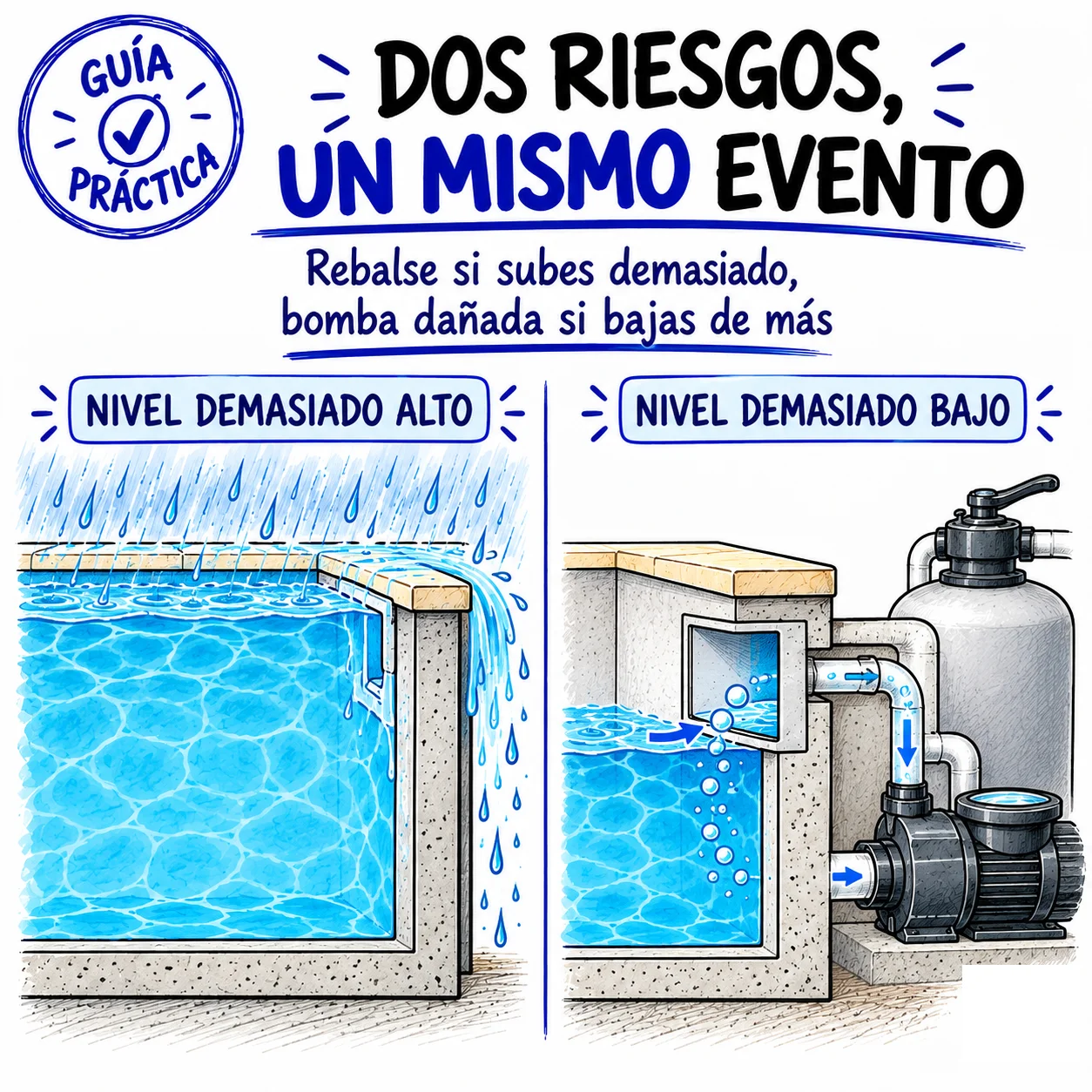 Dos riesgos de la lluvia: nivel demasiado alto o demasiado bajo