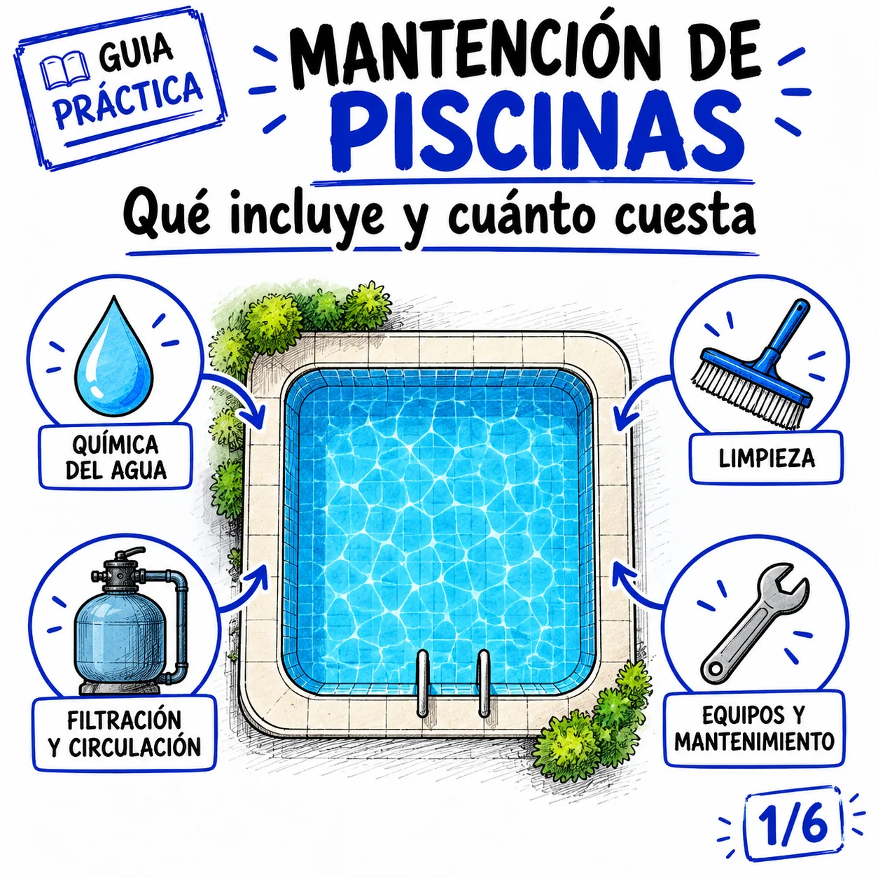 Mantención de piscinas: qué incluye y cuánto cuesta