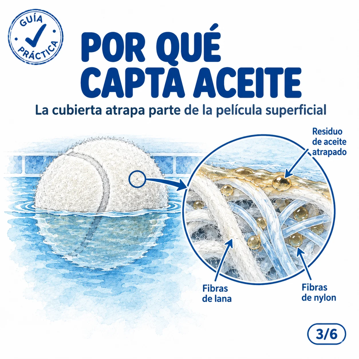 Por qué capta aceite: la cubierta textil de lana y nylon retiene grasa superficial
