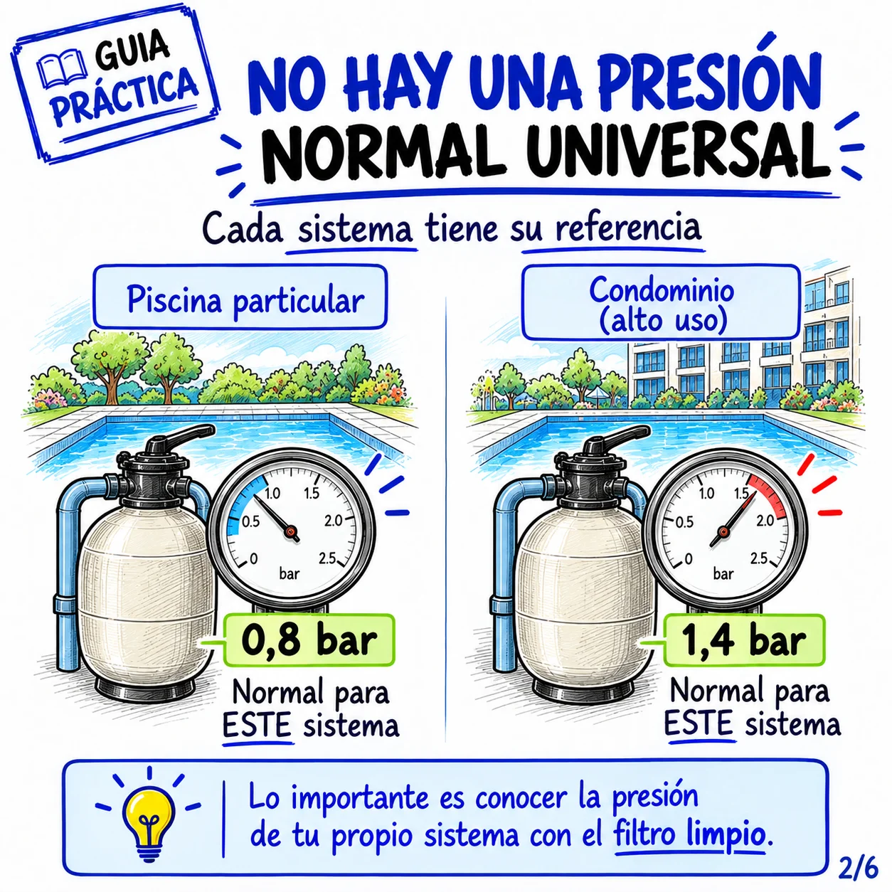 No hay una presión normal universal: cada sistema tiene su propia referencia