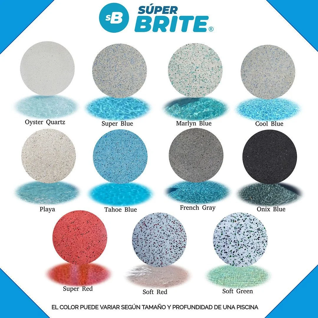 Paleta oficial de colores SuperBrite, con las 11 tonalidades disponibles